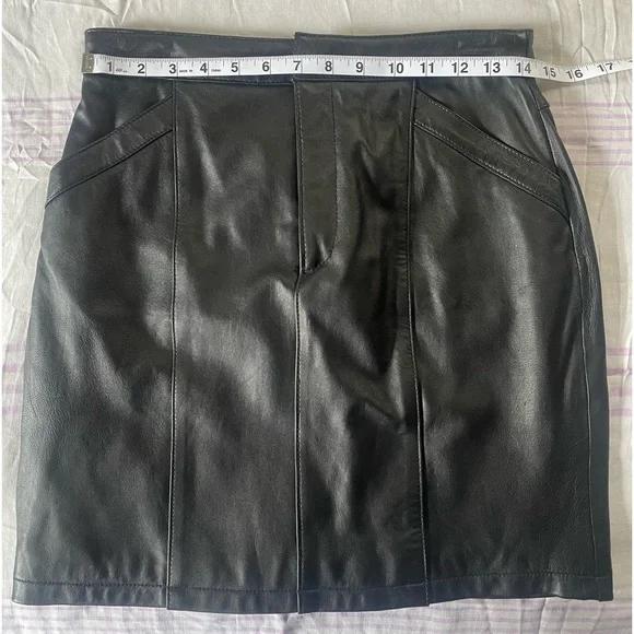 Uniform John Paul Richard Lamb Leather Miniskirt - Picture 4 of 7